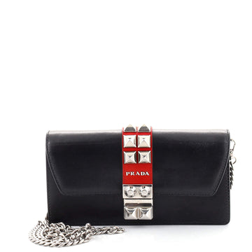 Prada Elektra Wallet on Chain Studded Leather