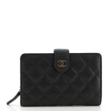 Chanel French Wallet Quilted Caviar