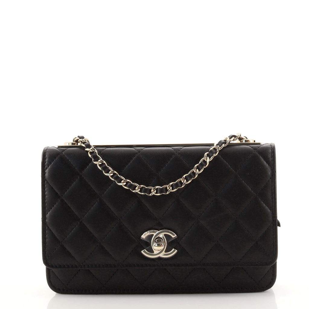 Chanel Black Quilted Caviar Trendy CC Wallet on Chain WOC