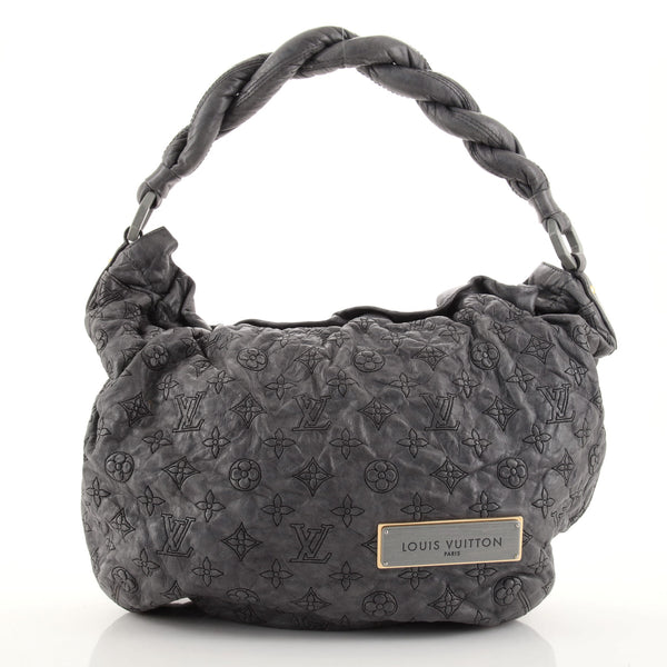 Authentic Louis Vuitton LV Olympe Nimbus Grey Shoulder Bag Monogram  Lambskin 