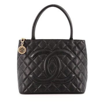 Chanel Medallion Tote Quilted Caviar