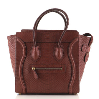 Celine Luggage Bag Python Micro