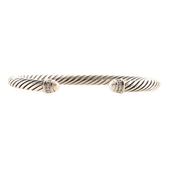 David Yurman Cable Classic Bracelet Sterling Silver with Diamonds 5mm