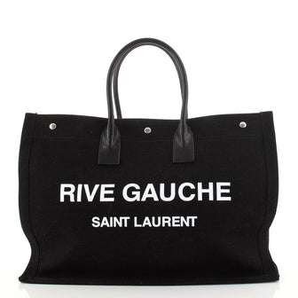 Saint Laurent Rive Gauche Shopper Tote Canvas Large