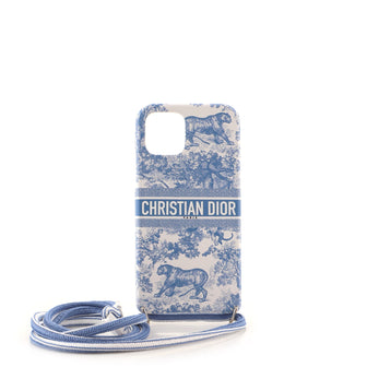 DiorTravel MagSafe Phone Case with Cord Printed Leather iPhone 12 Pro