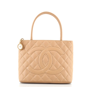 Chanel Medallion Tote Quilted Caviar