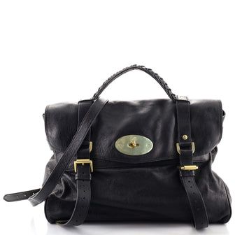 Mulberry Alexa Satchel Polished Buffalo Oversized