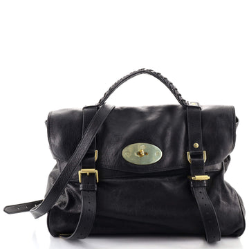 Mulberry Alexa Satchel Polished Buffalo Oversized