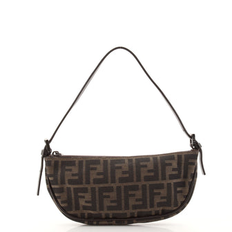Fendi Vintage Zip Pochette Zucca Canvas Small