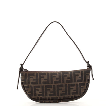 Fendi Vintage Zip Pochette Zucca Canvas Small