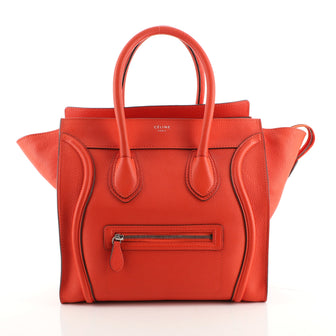 Celine Luggage Bag Grainy Leather Mini