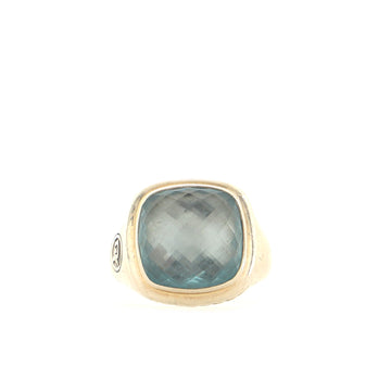 David Yurman Albion Ring Sterling Silver with Blue Topaz 14mm