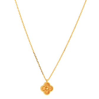 Van Cleef & Arpels Sweet Alhambra Pendant Necklace 18K Rose Gold