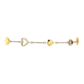 Tiffany & Co. Heart Motif Bracelet 18K White Gold and 18K Yellow Gold