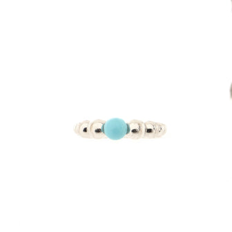 Van Cleef & Arpels Perlee Couleurs Variation Ring 18K White Gold with Turquoise