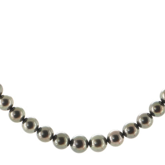 Mikimoto Single Strand Necklace Tahitian Pearls with 18K White Gold 8-10mm