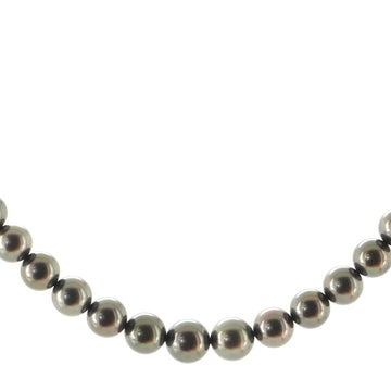 Mikimoto Single Strand Necklace Tahitian Pearls with 18K White Gold 8-10mm