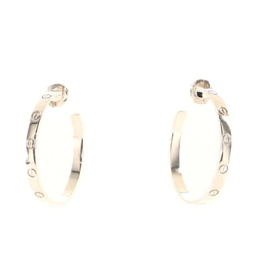 Cartier Love Hoop Earrings 18K White Gold Large