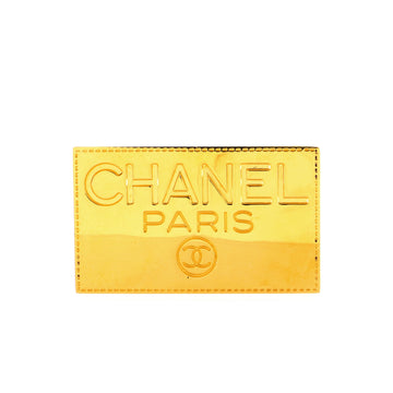 Chanel Vintage Logo Brooch Plated Metal