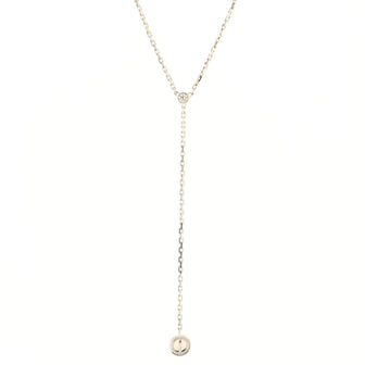 Cartier Love Drop Pendant Necklace 18K White Gold with Diamond