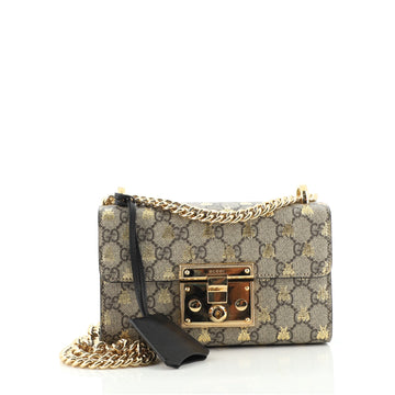 Gucci Padlock Shoulder Bag Printed GG Coated Canvas Small