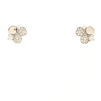 Tiffany & Co. Paper Flowers Cluster Stud Earrings Platinum and Diamonds
