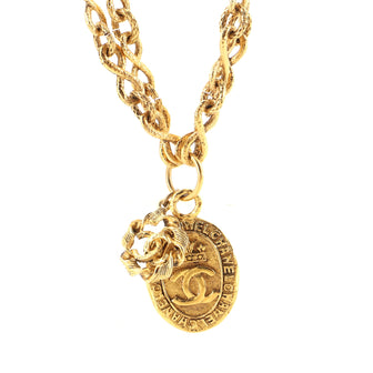 Chanel Vintage Medallion Necklace Metal