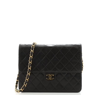 Chanel Vintage Clutch with Chain Quilted Leather Small