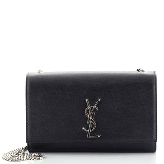 Saint Laurent Classic Monogram Crossbody Bag Grainy Leather Medium