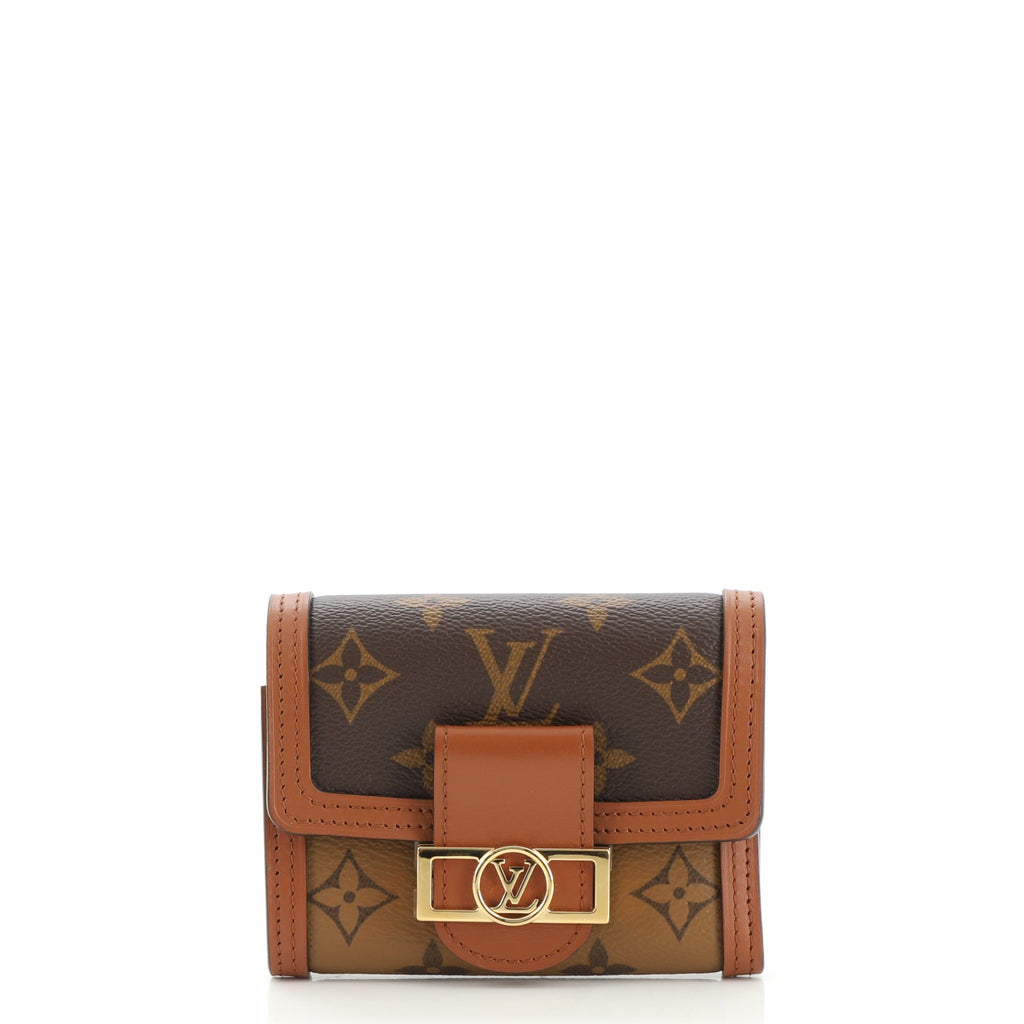 Louis Vuitton LV Monogram Coated Canvas Dauphine Compact Wallet