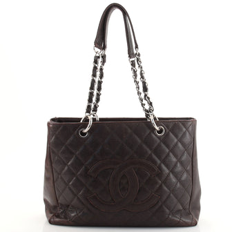 Chanel Grand Shopping Tote Quilted Caviar
