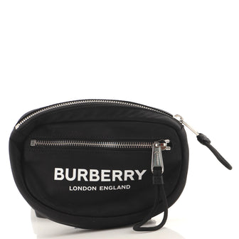 Burberry Logo Cannon Bum Bag Printed Nylon Small