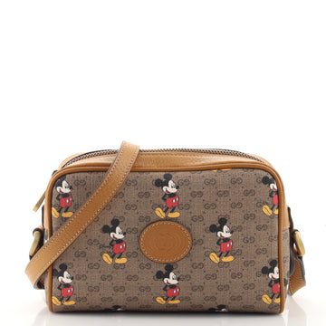 Gucci Disney Mickey Mouse Shoulder Bag Printed Mini GG Coated Canvas Mini