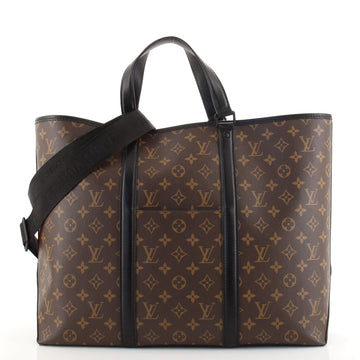 Louis Vuitton Weekend Tote Macassar Monogram Canvas GM
