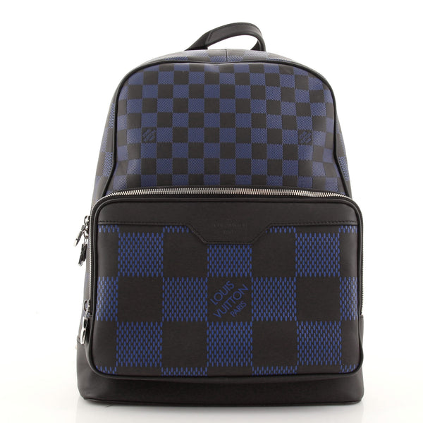 louis vuitton backpack blue checkered Damier Graphite Giant Avenue Sling 1730841 FASHIONPHILE side mesh pockets LUNCHBOX Louis Vuitton Campus Backpack Damier