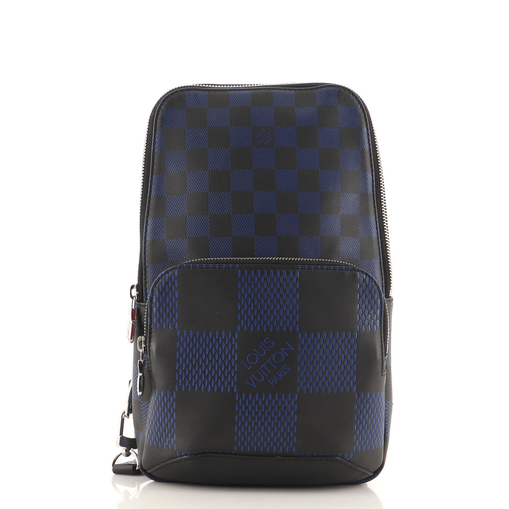 Louis Vuitton, Bags, Louis Vuitton Black Leather  3d Graphic Sling  Bag