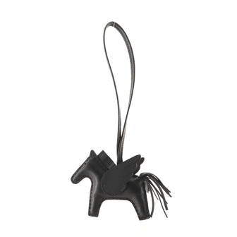 Hermes So Black Pegase Rodeo Bag Charm Leather PM