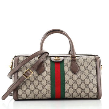 Gucci Ophidia Boston Bag GG Coated Canvas Medium