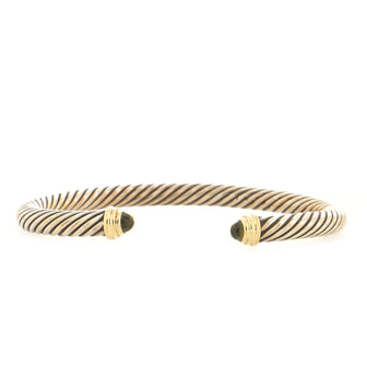 David Yurman Cable Classic Bracelet Sterling Silver with 14K Yellow Gold and Peridot 5mm