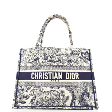 Christian Dior Book Tote Embroidered Canvas Small