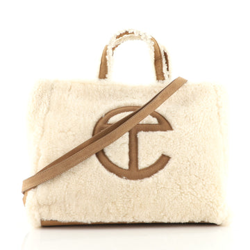 Telfar UGG Reverse Shopping Tote Shearling and Suede Medium