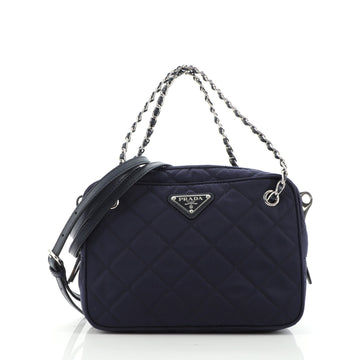 Prada Camera Bag Quilted Tessuto Small