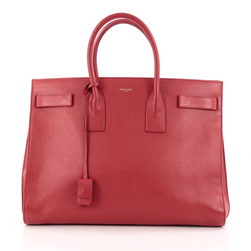 Saint Laurent Sac De Jour Handbag Leather Large