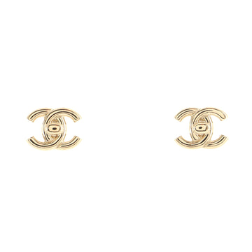 Chanel CC Turnlock Stud Earrings Metal