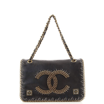 Chanel Paris-Byzance CC Flap Bag Embroidered Leather Medium