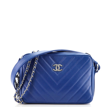 Chanel Promenade Camera Bag Chevron Lambskin Small
