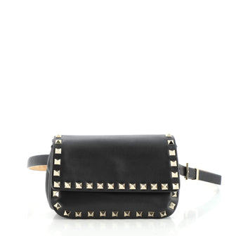 Valentino Rockstud Flap Belt Bag Leather