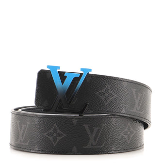 Louis Vuitton LV Sunset Initiales Reversible Belt Monogram Eclipse Canvas and Leather Wide