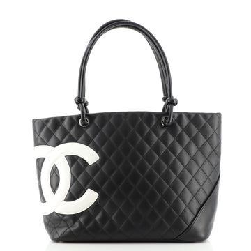 Chanel Cambon Tote Quilted Leather Large
