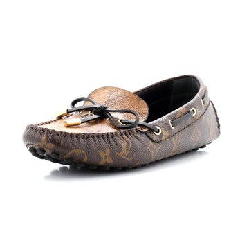 Louis Vuitton Women's Gloria Flat Loafers Reverse Monogram Patent